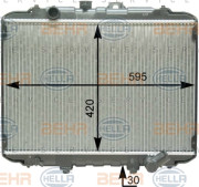 8MK 376 762-371 HELLA chladič motora 8MK 376 762-371 HELLA