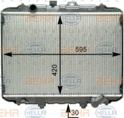 8MK 376 762-381 HELLA chladič motora 8MK 376 762-381 HELLA