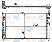 8MK 376 763-581 HELLA chladič motora 8MK 376 763-581 HELLA