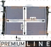 8MK 376 763-651 HELLA chladič motora 8MK 376 763-651 HELLA