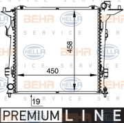 8MK 376 764-471 HELLA chladič motora 8MK 376 764-471 HELLA