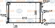 8MK 376 766-721 HELLA chladič motora 8MK 376 766-721 HELLA