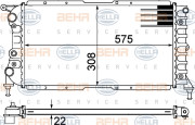 8MK 376 767-511 HELLA chladič motora 8MK 376 767-511 HELLA