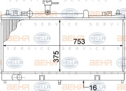 8MK 376 769-671 HELLA chladič motora 8MK 376 769-671 HELLA