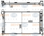 8MK 376 769-771 HELLA chladič motora 8MK 376 769-771 HELLA