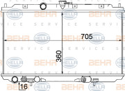 8MK 376 770-681 HELLA chladič motora 8MK 376 770-681 HELLA