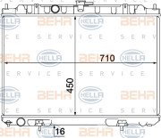 8MK 376 770-761 HELLA chladič motora 8MK 376 770-761 HELLA