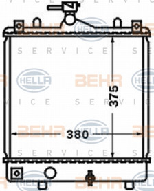 8MK 376 771-161 HELLA chladič motora 8MK 376 771-161 HELLA