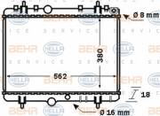 8MK 376 771-391 HELLA chladič motora 8MK 376 771-391 HELLA