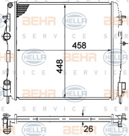 8MK 376 771-791 HELLA chladič motora 8MK 376 771-791 HELLA