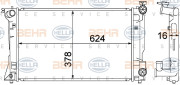 8MK 376 773-681 HELLA chladič motora 8MK 376 773-681 HELLA