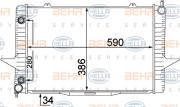 8MK 376 774-201 HELLA chladič motora 8MK 376 774-201 HELLA