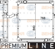 8MK 376 774-501 HELLA chladič motora 8MK 376 774-501 HELLA