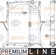 8MK 376 775-001 HELLA chladič motora 8MK 376 775-001 HELLA