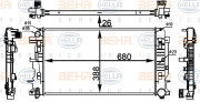 8MK 376 782-054 HELLA chladič motora 8MK 376 782-054 HELLA