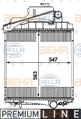 8MK 376 783-631 HELLA chladič motora 8MK 376 783-631 HELLA