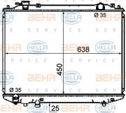 8MK 376 787-101 HELLA chladič motora 8MK 376 787-101 HELLA