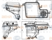 8MA 376 789-711 HELLA vyrovnávacia nádobka chladiacej kvapaliny 8MA 376 789-711 HELLA