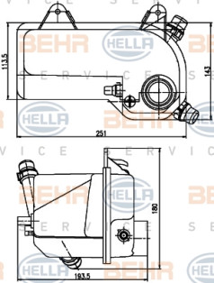 8MA 376 789-721 HELLA vyrovnávacia nádobka chladiacej kvapaliny 8MA 376 789-721 HELLA