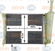 8MK 376 790-054 HELLA chladič motora 8MK 376 790-054 HELLA