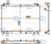 8MK 376 790-241 HELLA chladič motora 8MK 376 790-241 HELLA