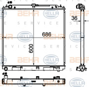 8MK 376 790-311 HELLA chladič motora 8MK 376 790-311 HELLA