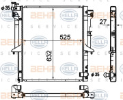 8MK 376 790-331 HELLA chladič motora 8MK 376 790-331 HELLA