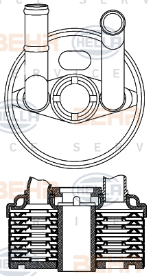 8MO 376 797-001 HELLA chladič oleja automatickej prevodovky 8MO 376 797-001 HELLA