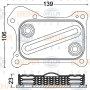 8MO 376 797-061 HELLA chladič motorového oleja 8MO 376 797-061 HELLA