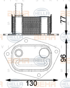 8MO 376 797-141 HELLA chladič motorového oleja 8MO 376 797-141 HELLA