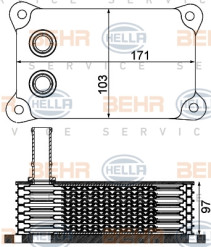 8MO 376 797-161 HELLA chladič motorového oleja 8MO 376 797-161 HELLA