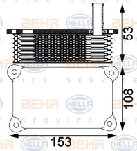 8MO 376 797-171 HELLA chladič motorového oleja 8MO 376 797-171 HELLA