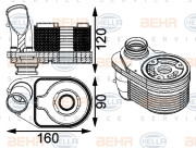 8MO 376 797-201 HELLA chladič motorového oleja 8MO 376 797-201 HELLA