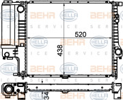 8MK 376 888-134 HELLA chladič motora 8MK 376 888-134 HELLA