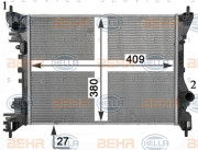 8MK 376 900-011 HELLA chladič motora 8MK 376 900-011 HELLA