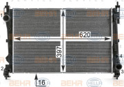 8MK 376 900-204 HELLA chladič motora 8MK 376 900-204 HELLA