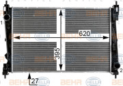 8MK 376 900-281 HELLA chladič motora 8MK 376 900-281 HELLA