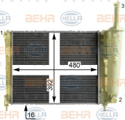 8MK 376 900-301 HELLA chladič motora 8MK 376 900-301 HELLA