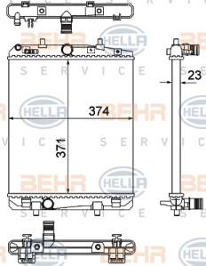 8MK 376 901-051 HELLA chladič motora 8MK 376 901-051 HELLA