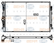 8MK 376 901-384 HELLA chladič motora 8MK 376 901-384 HELLA