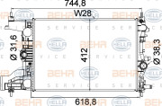 8MK 376 910-241 HELLA chladič motora 8MK 376 910-241 HELLA