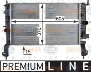 8MK 376 910-281 HELLA chladič motora 8MK 376 910-281 HELLA