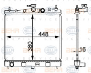 8MK 376 912-214 HELLA chladič motora 8MK 376 912-214 HELLA