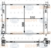 8MK 376 912-244 HELLA chladič motora 8MK 376 912-244 HELLA