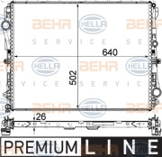 8MK 376 924-071 HELLA chladič motora 8MK 376 924-071 HELLA