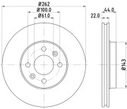 8DD 355 103-491 Brzdový kotouč PRO HELLA