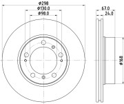 8DD 355 105-711 HELLA brzdový kotúč 8DD 355 105-711 HELLA