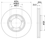 8DD 355 107-141 HELLA brzdový kotúč 8DD 355 107-141 HELLA