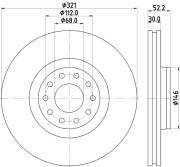 8DD 355 113-501 Brzdový kotouč PRO HELLA