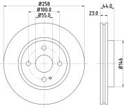 8DD 355 114-541 HELLA brzdový kotúč 8DD 355 114-541 HELLA